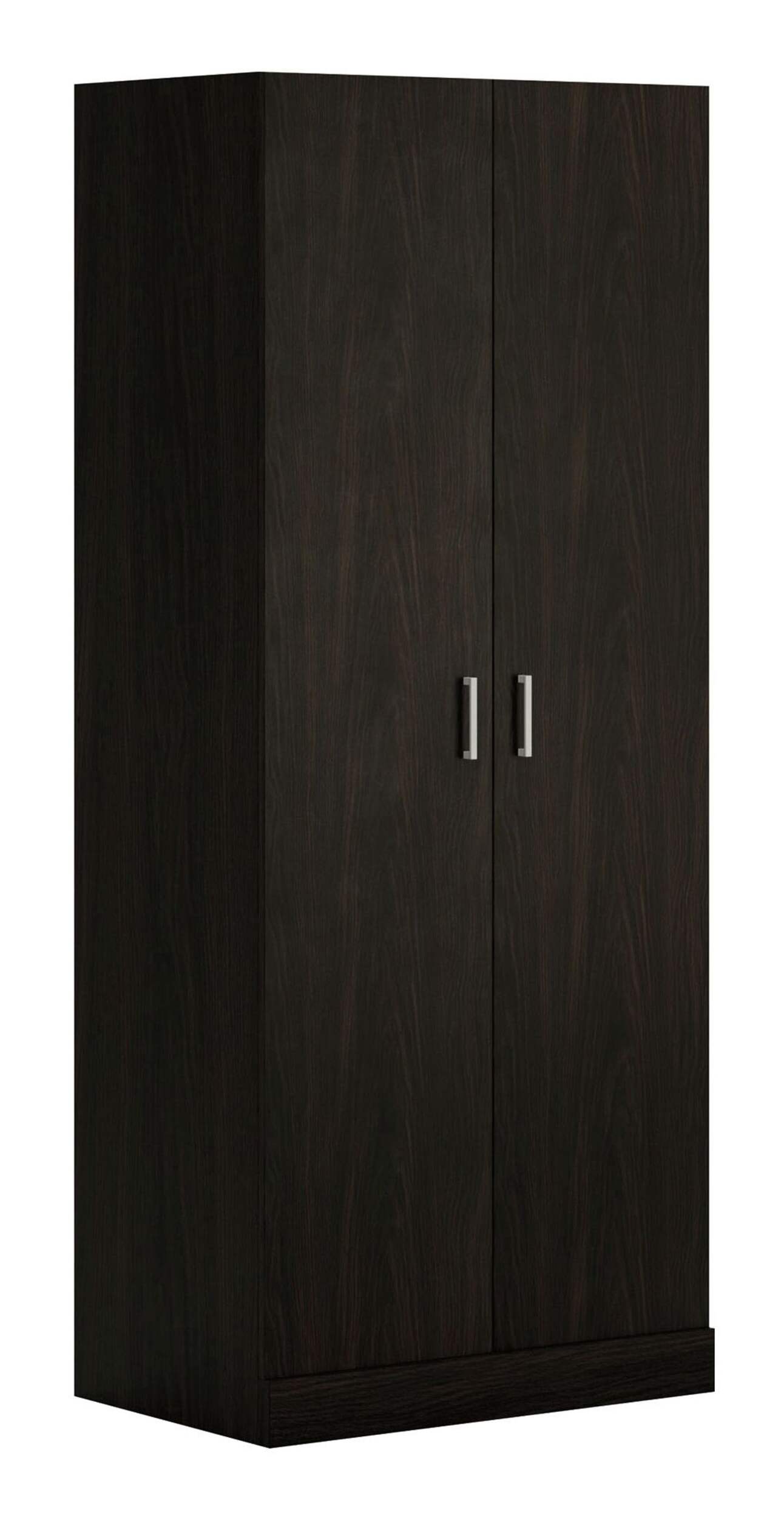 Sauder 2 Door Wardrobe, Espresso Front_Three_Fourths_Angled_Right