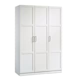 Sauder 3 Door Wardrobe Shaker, White Front_Three_Fourths_Angled_Right