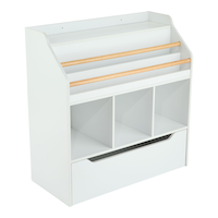 For Living Multi-Purpose Storage Organizer with Drawer, White Front_Three_Fourths_Angled_Right