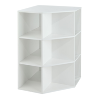 For Living 9-Cube Corner Unit Open Shelf Organizer, White Front_Three_Fourths_Angled_Right