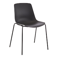 Chaise de cuisine en plastique Canvas Noah, noir