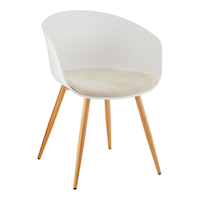 Canvas Andie Elegant & Modern Dining Chair, White Front_Three_Fourths_Angled_Right