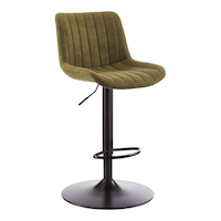 Canvas Rory Adjustable Height Gas-Lift Swivel Bar Stool, Green Front_Three_Fourths_Angled_Right