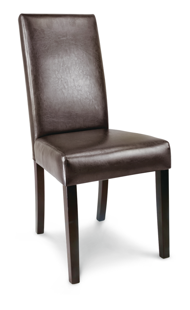 Canvas Pu Leather Upholstered Dining, Parson Genuine Leather Dining Chairs