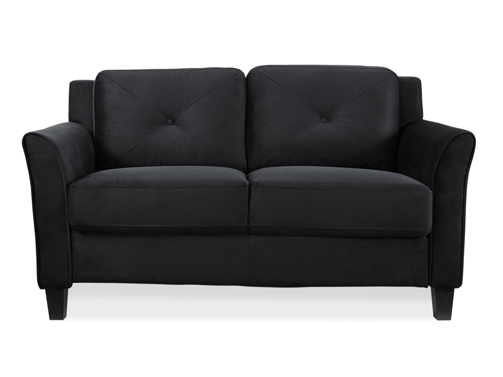 Hartford Curved Arm Loveseat, Black Canadian Tire