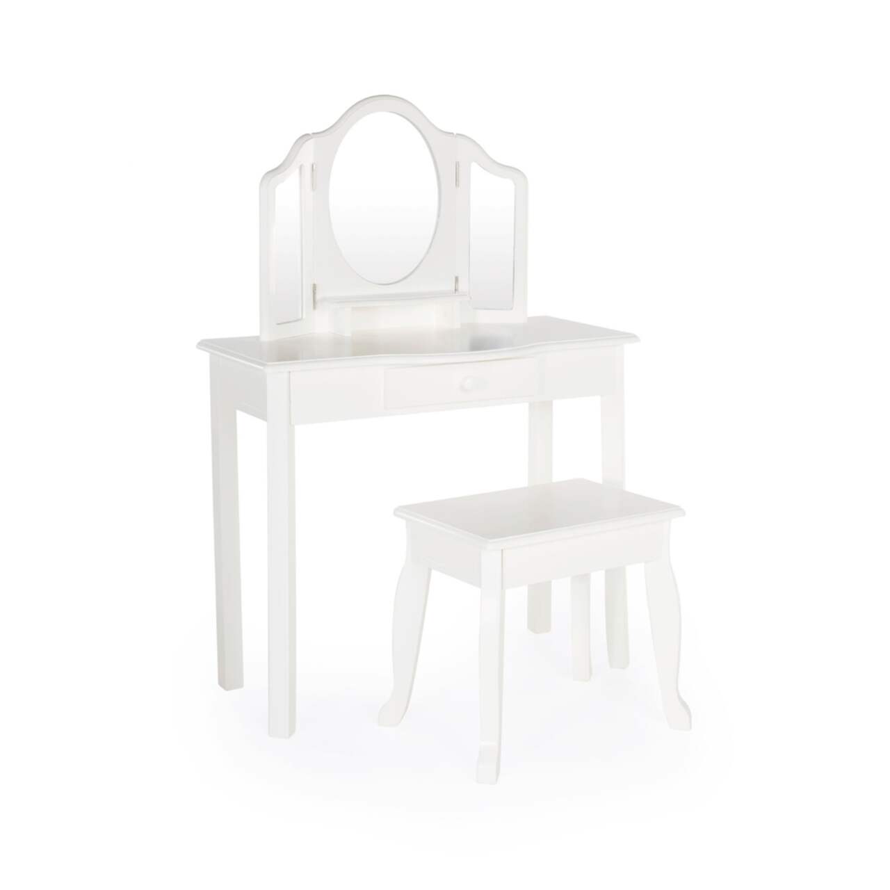 Guidecraft Classic Vanity Stool White