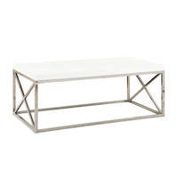 Monarch Rectangular Coffee Table With Chrome Base Front_Three_Fourths_Angled_Right