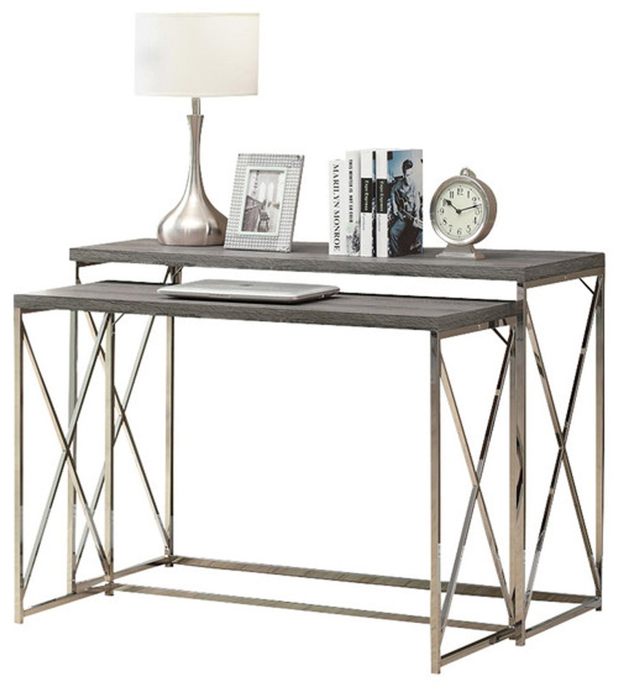 Monarch Hallway Table with Chrome Crossed Legs, 2pc Canadian Tire