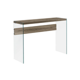 Monarch Hallway/Sofa Accent Console Table with Glass Legs, Assorted Colours Front_Three_Fourths_Angled_Right