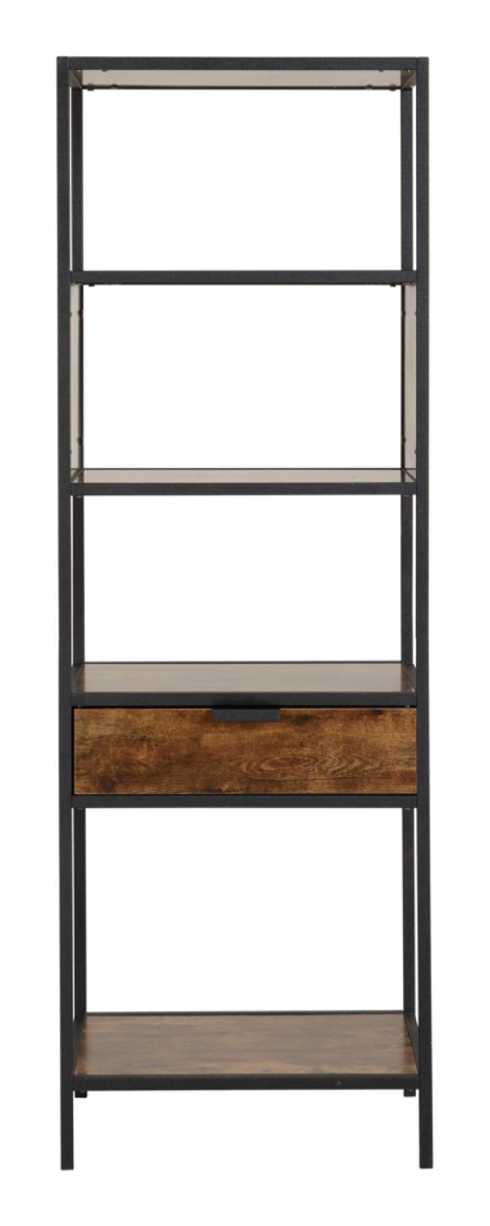 Homestar Mixed Material Display Cabinet with Drawer Front_Flat