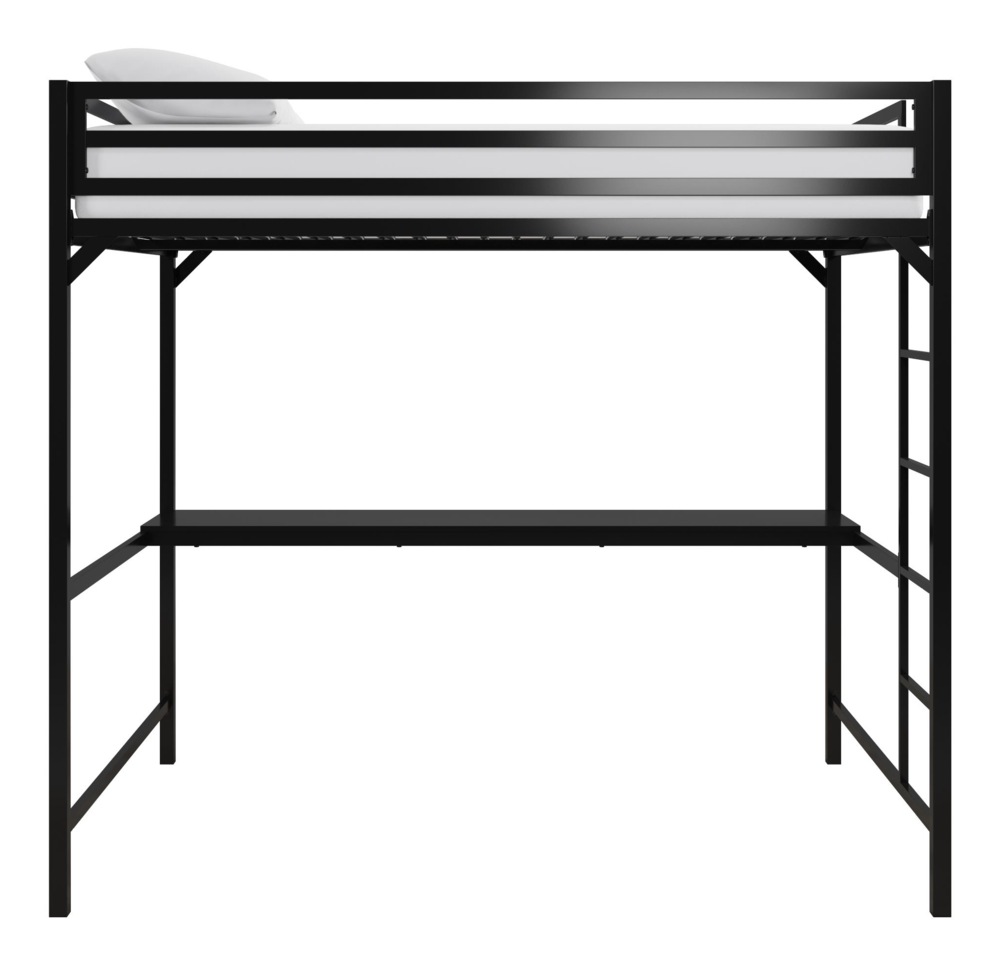 Dorel Kool Metal Full/Double Loft Bed w/ Ladder, Safety Guardrail