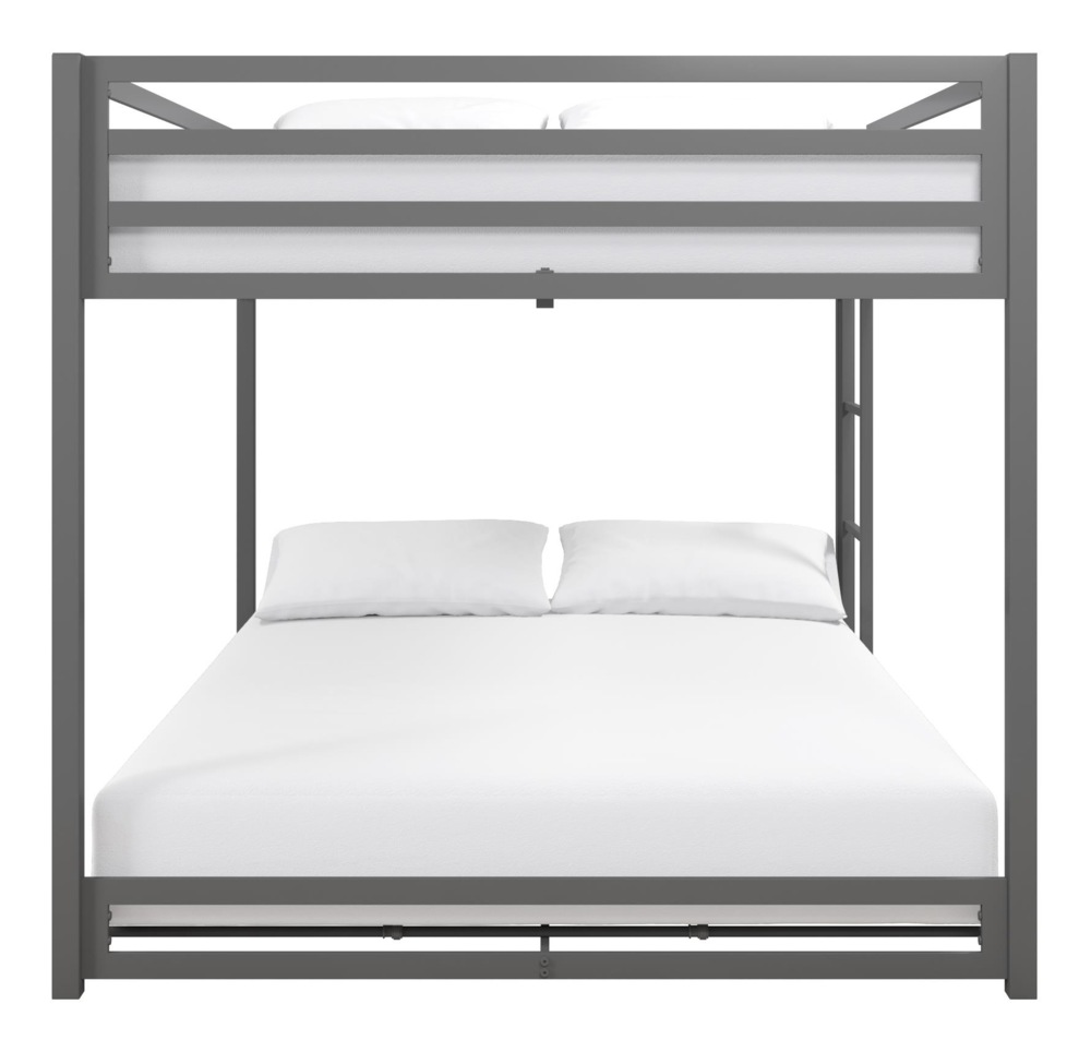 Dorel Kool Metal Full Over Full Double Bunk Bed With Ladder & Safety