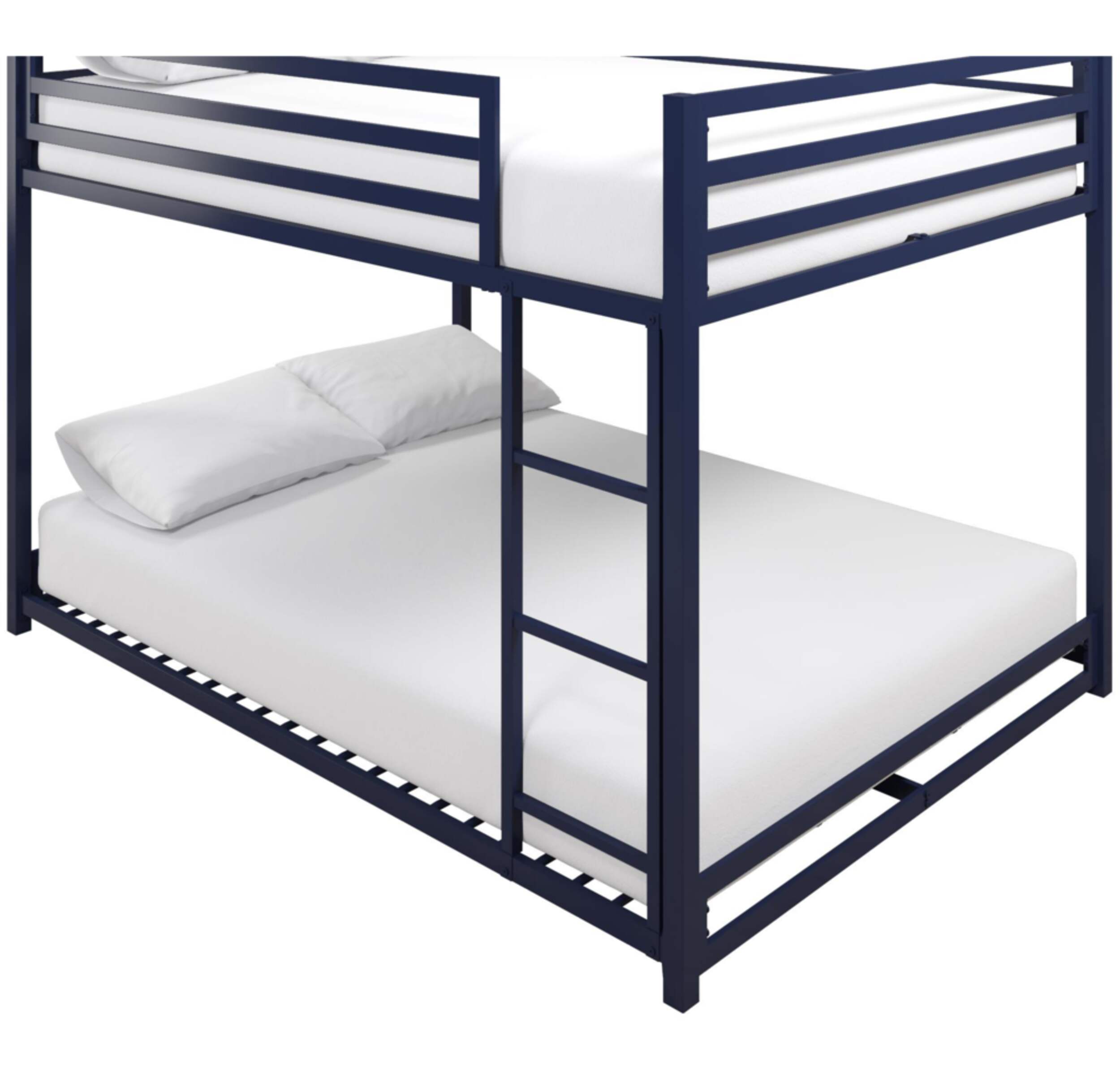 Lits superposés doubles en métal avec échelle et garde-corps de sécurité Dorel Kool, bleu Front_Angled_Right