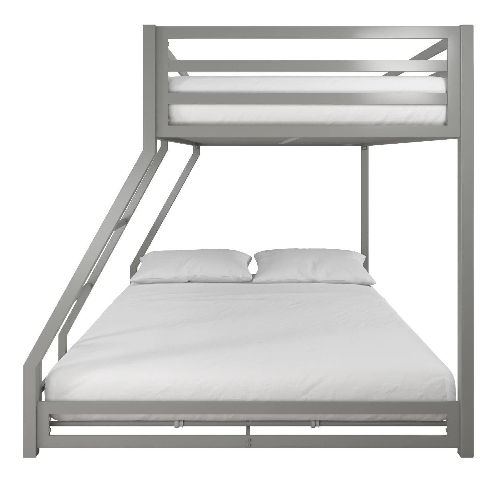 Dorel Kool Metal Twin Over Full Bunk Bed With Ladder Safety Guardrail Siver Canadian Tire