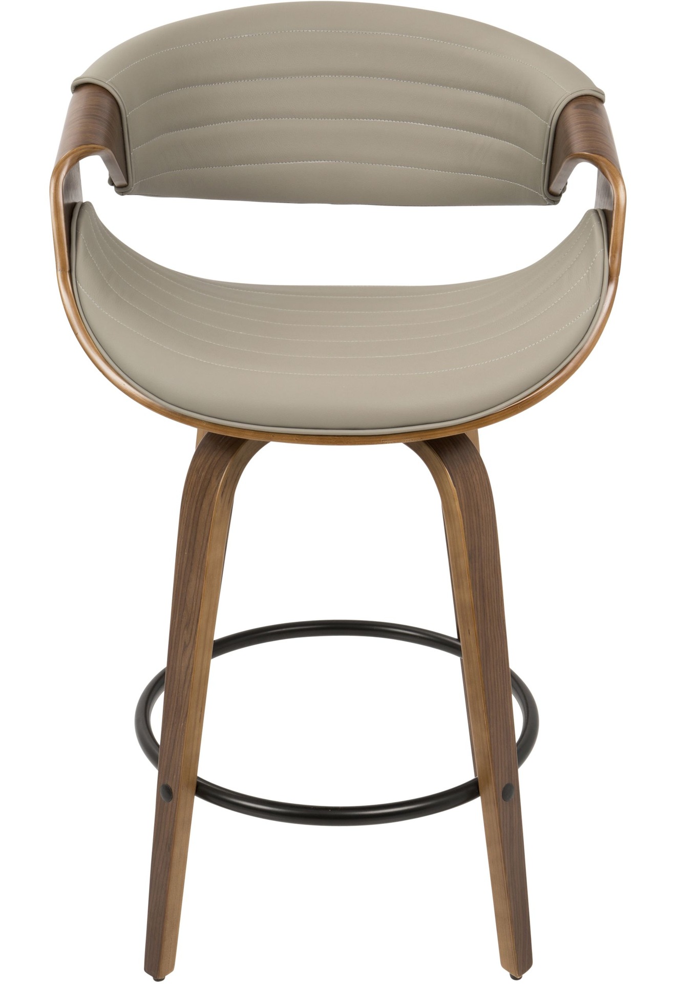 LumiSource Symphony Counter Stool Set, Walnut/Grey, 2pc Canadian Tire