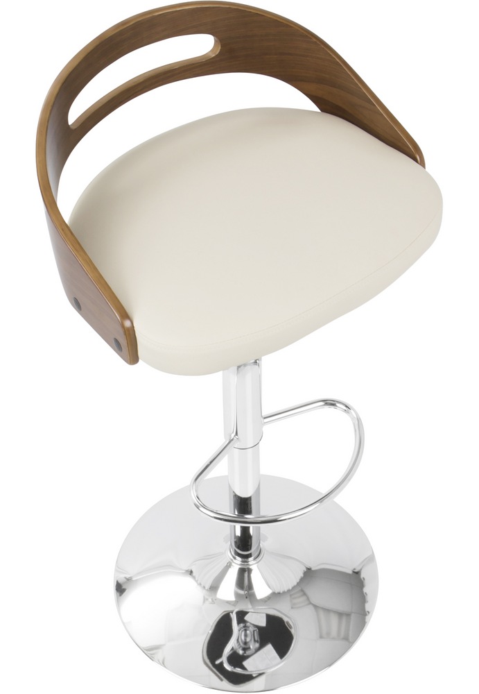 LumiSource Cassis PU Leather Swivel Counter/Bar Stool Adjustable Height