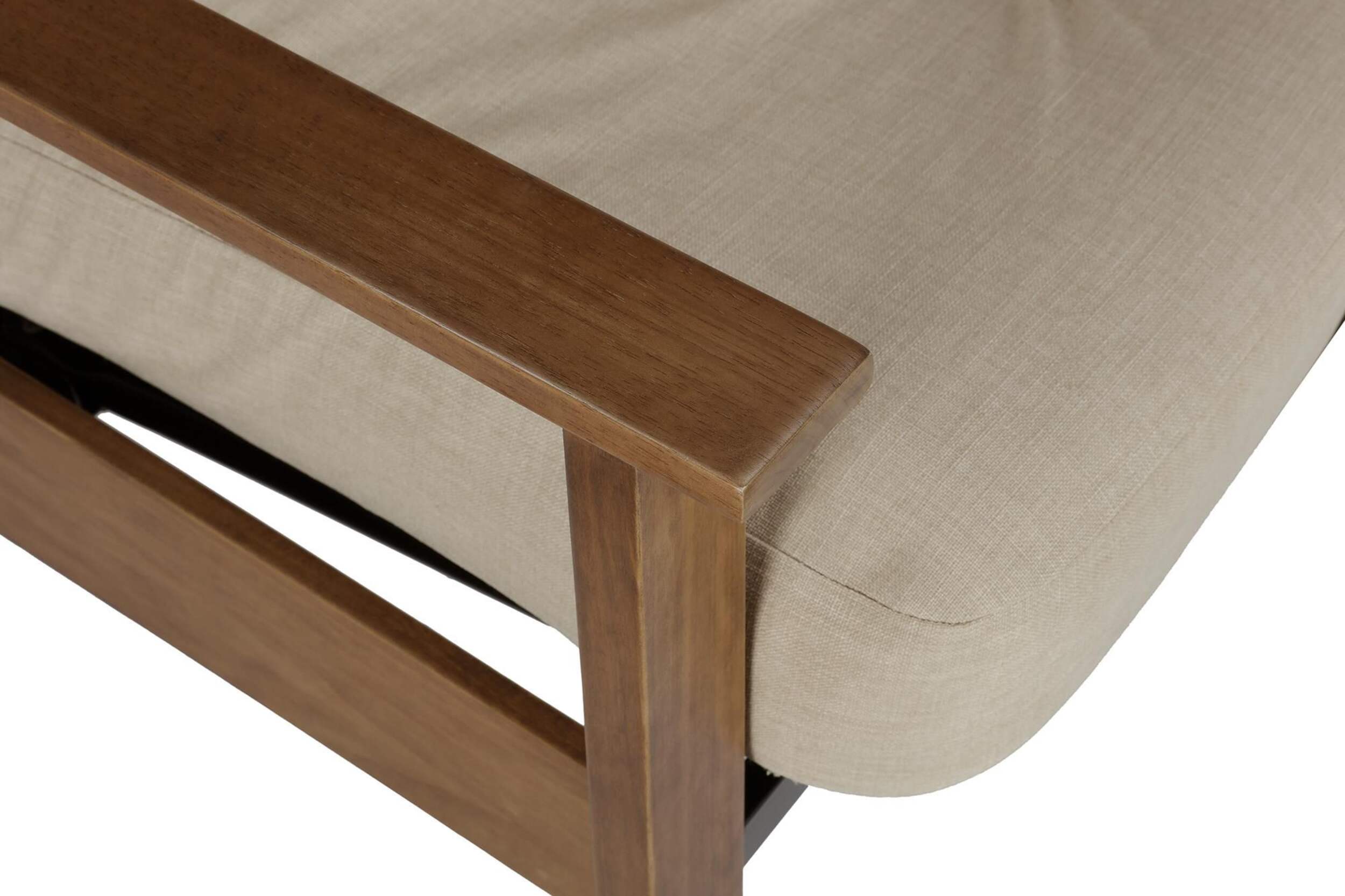 Dorel Comfort Wood Arm Futon with Coil Mattress, Beige Canadian Tire