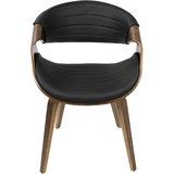 Chaise de salle à manger LumiSource Symphony, noyer/noir Front_Elevated