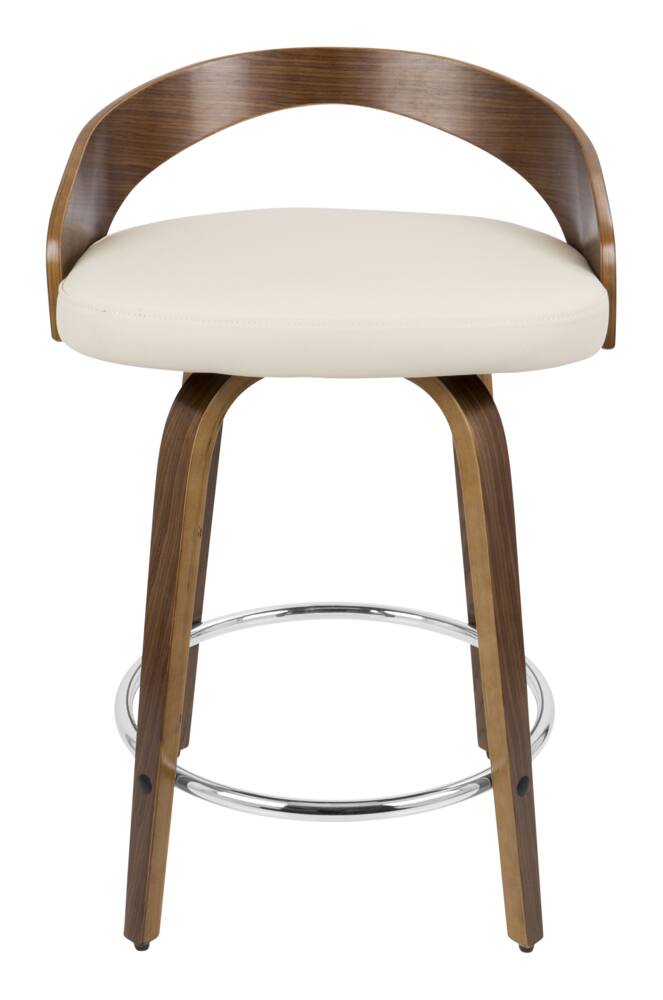 Lumisource Grotto Bentwood Pu Leather, Grotto Bar Stools