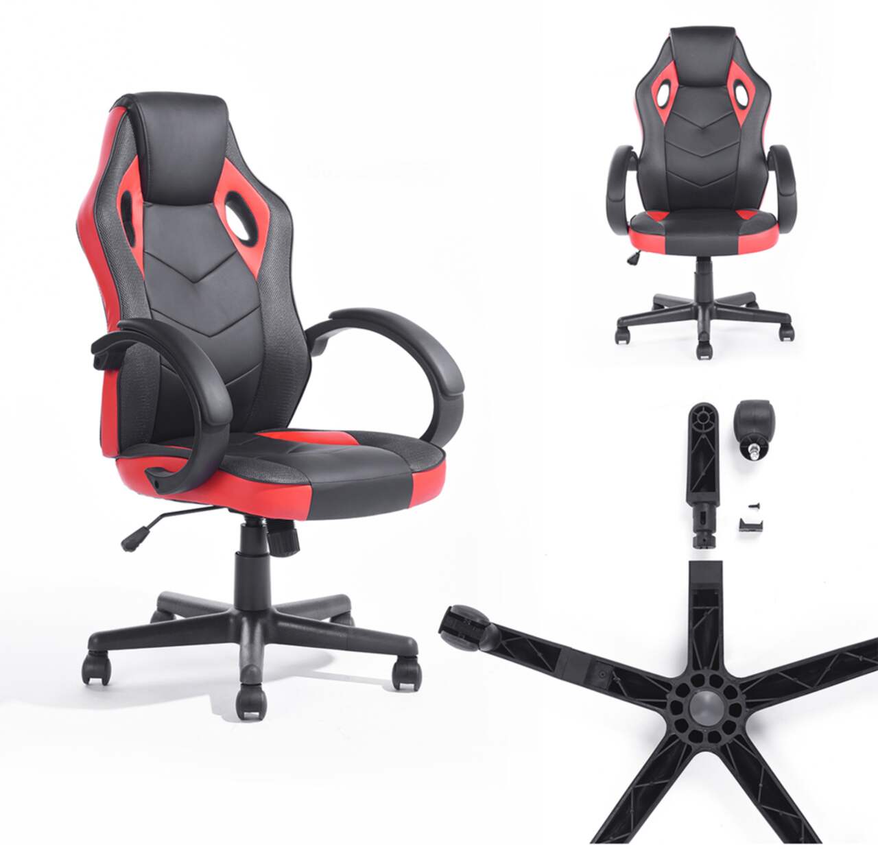 39F Linton High Back Gaming Chair Red Black Canadian Tire