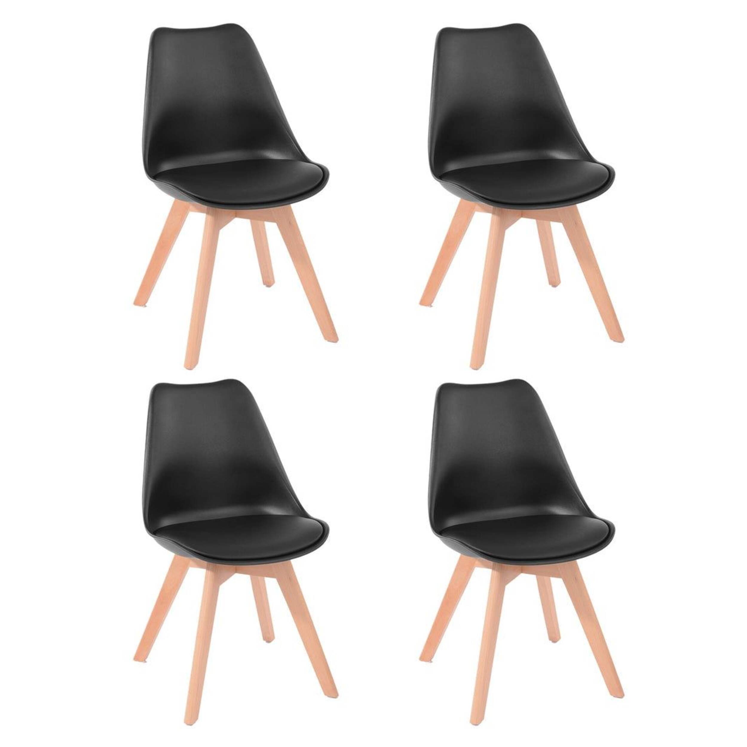 39F Frankfurt Dining Chair, Black Front_Angled_Right
