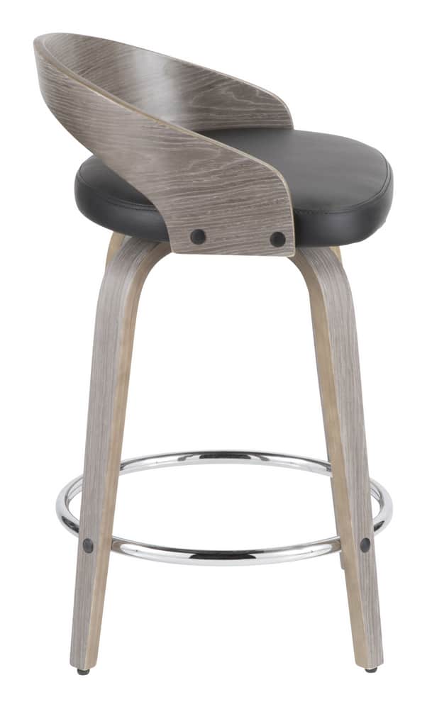 Lumisource Grotto Bentwood Swivel, Grotto Counter Stool