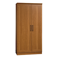 Sauder Homeplus 2-Door Storage Cabinet/Pantry with Adjustable Shelves, Sienna Oak Finish