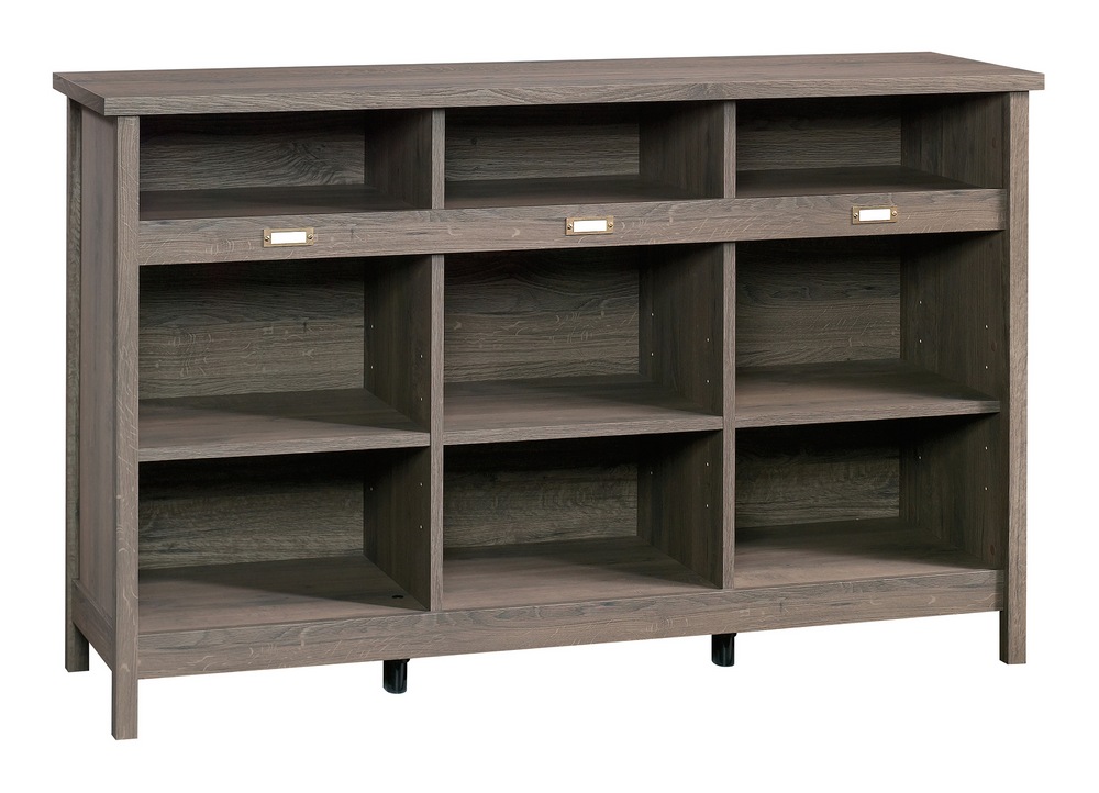 Sauder Adept Open Shelf Credenza/TV Stand/Console Table With Cubby