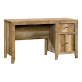 Sauder Dakota Pass 2-Drawer Home Office Executive Desk, Craftsman Oak Finish Front_Angled_Right