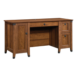 Sauder Carson Forge 3-Drawer 1-Door Home Office Computer Desk, Washington Cherry Finish Front_Angled_Right