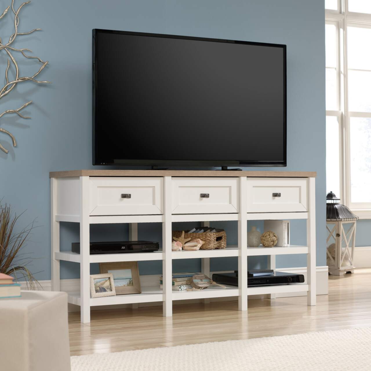 Sauder cottage shop road tv stand