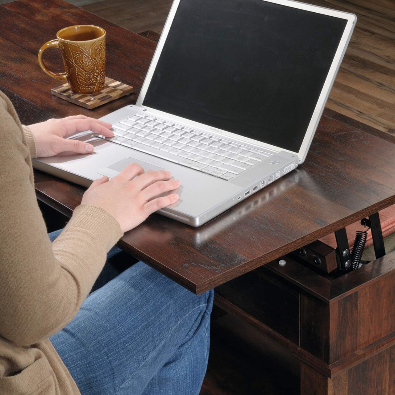 Sauder harbor view lift online top coffee table