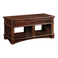Sauder Harbor View Lift Top Storage Coffee Table, Curado Cherry Finish Front_Angled_Right