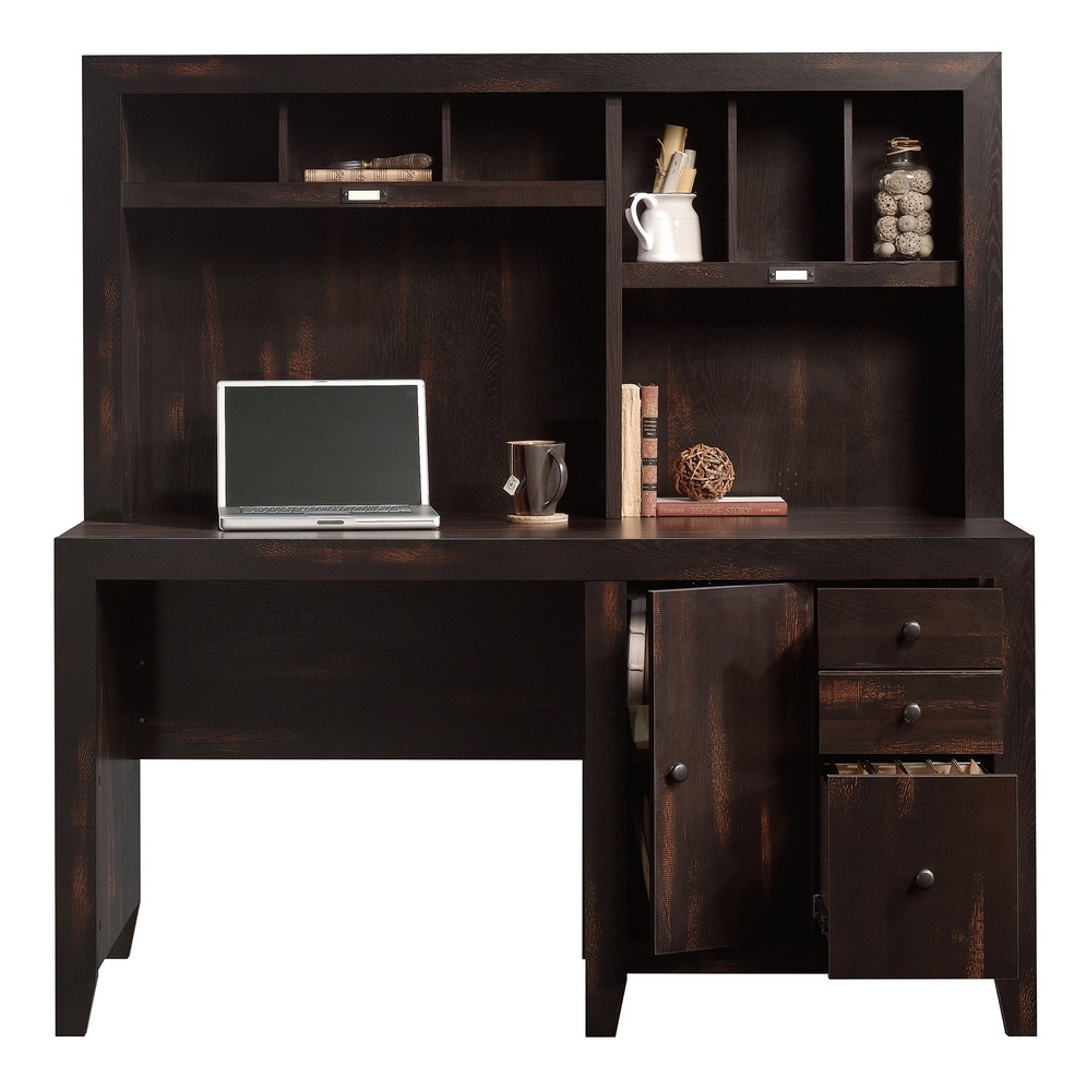 Sauder Dakota Pass Home Office Computer Desk With Hutch & File Storage
