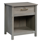 Sauder Cannery Bridge 1-Drawer Bedroom Nightstand/Bedstand Open Shelf, Mystic Oak Finish Front_Angled_Right