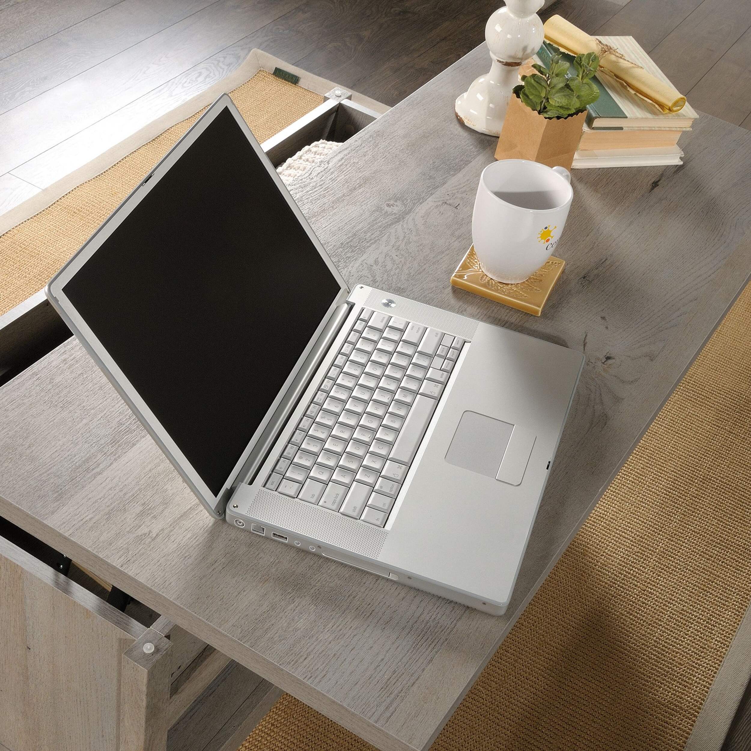 Sauder Cannery Bridge Lift Top Storage Coffee Table, Mystic Oak Finish