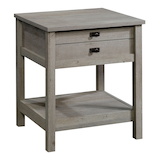 Sauder Cottage Road 1-Drawer Bedroom Nightstand/Bedstand Open Shelf, Mystic Oak Finish Front_Angled_Right