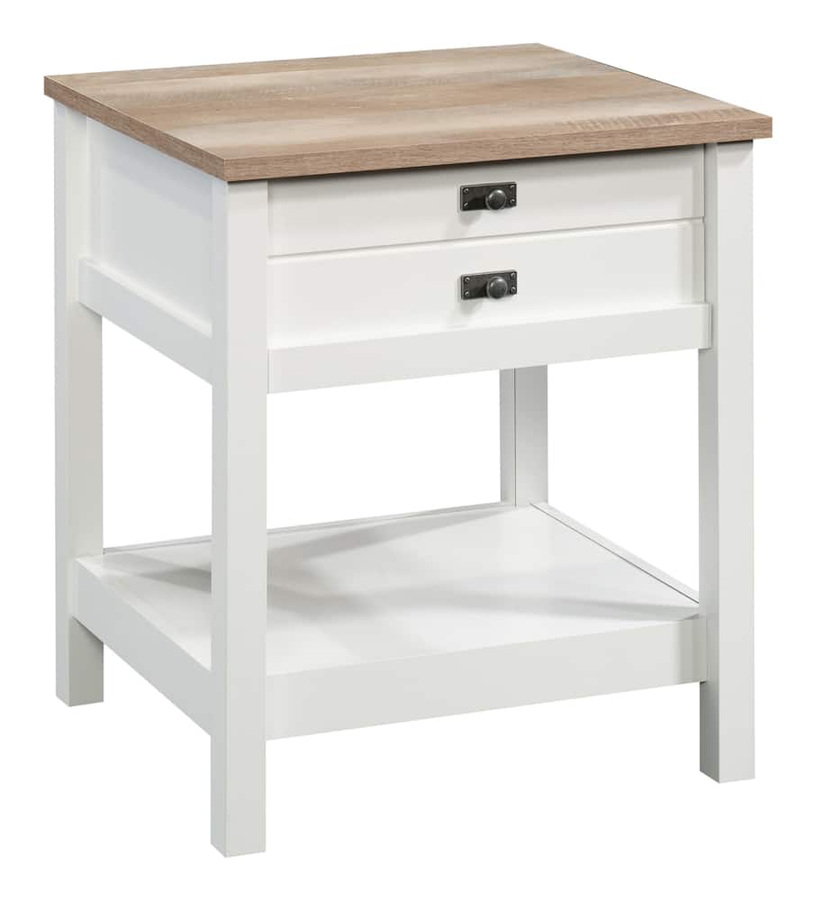 Sauder Cottage Road 1 Drawer Bedroom Nightstand Bedstand Open Shelf Lintel Oak Finish