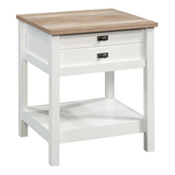 Sauder Cottage Road 1-Drawer Bedroom Nightstand/Bedstand Open Shelf, Lintel Oak Finish Front_Angled_Right
