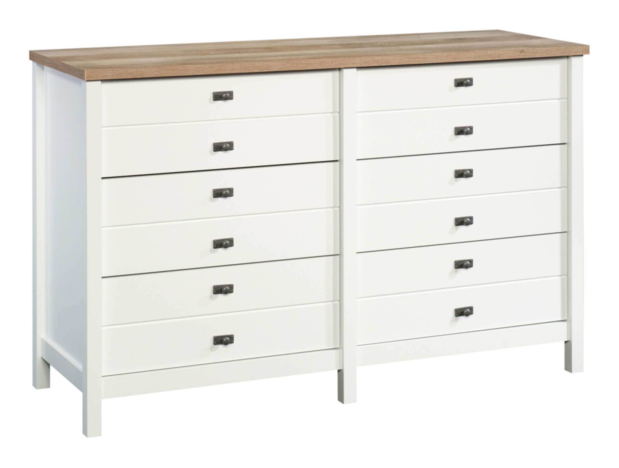 Sauder Cottage Road Dresser, Lintel Oak Front_Angled_Right