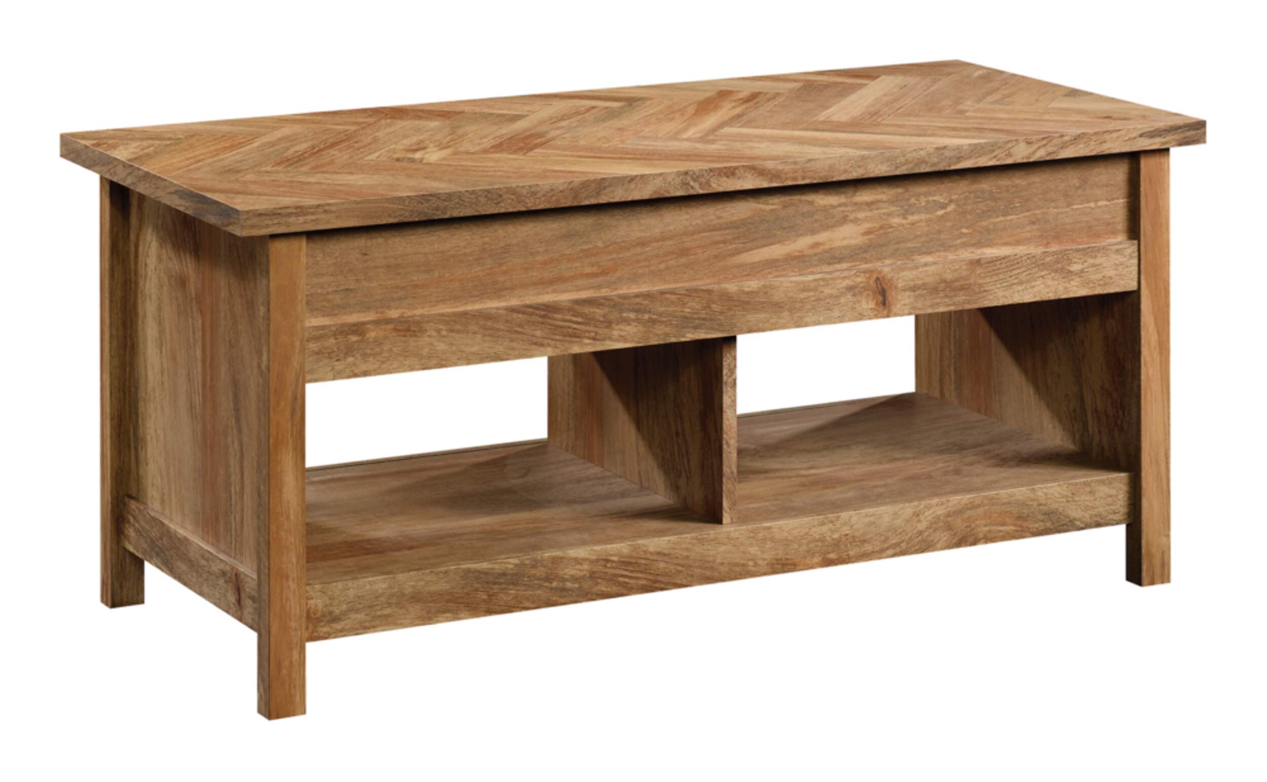 Sauder Cannery Bridge Lift Top Storage Coffee Table, Sindoori Mango Finish Front_Angled_Right