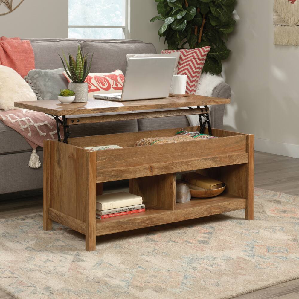 Sauder Cannery Bridge Lift Top Storage Coffee Table, Sindoori Mango ...