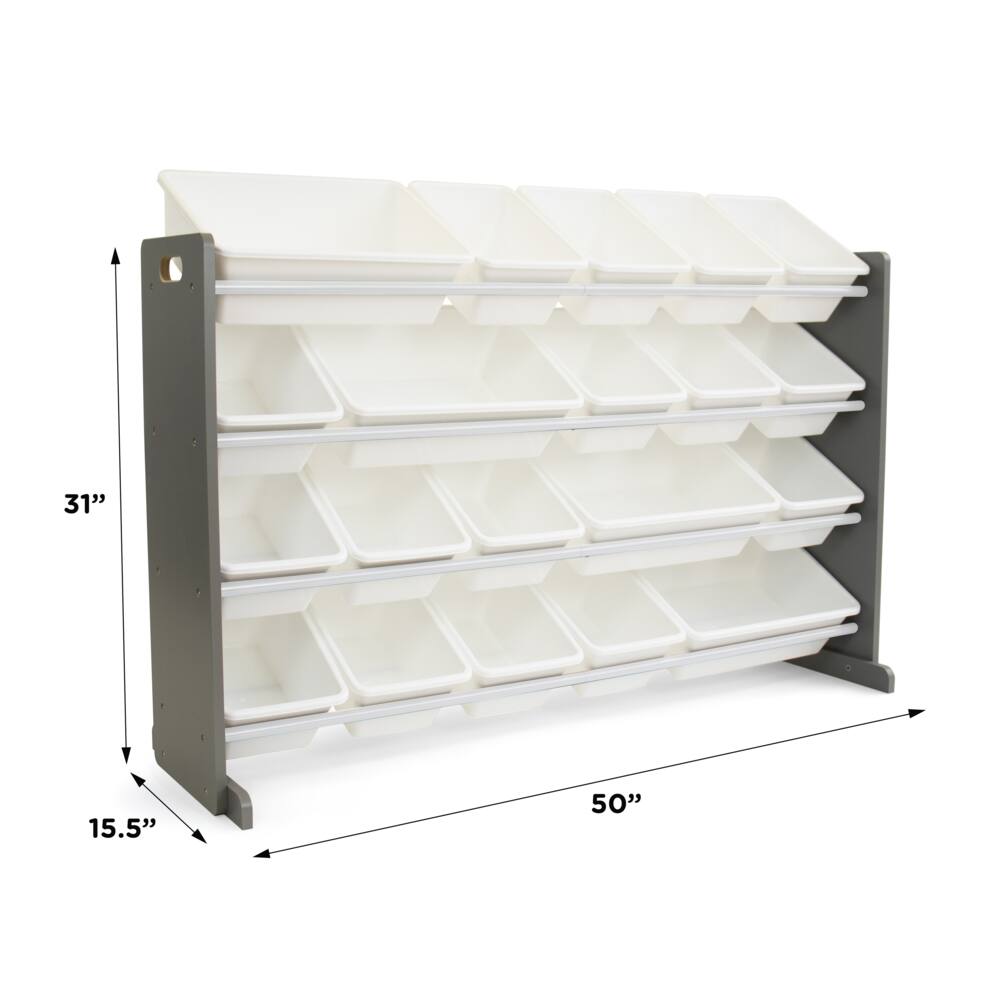 grey toy organizer