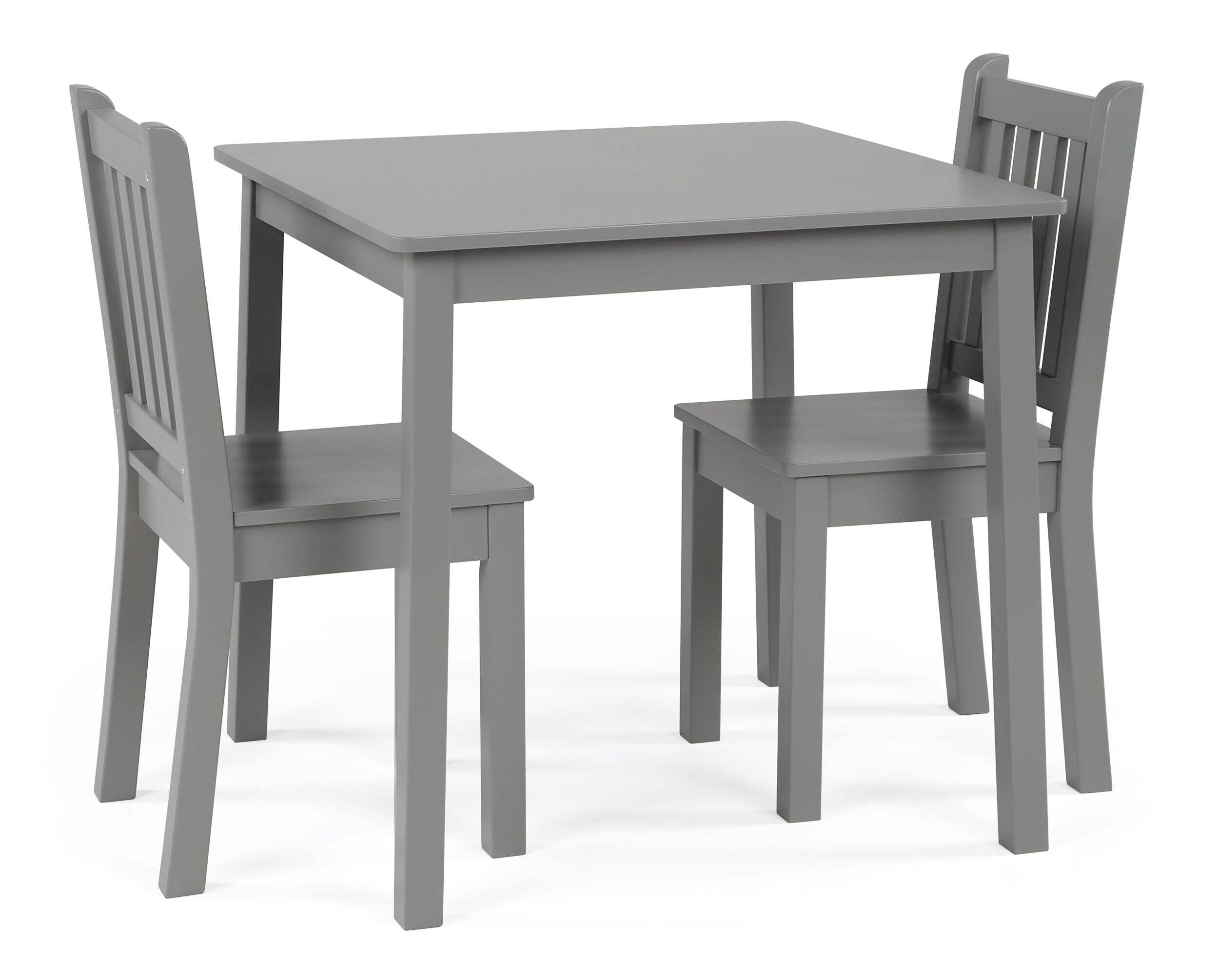 Table de jeu carrée et chaises pour enfant/tout-petit Humble Crew, paq. 3, gris Composite_or_Mixed