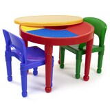 Table de jeu bloc de construction Lego 2-en-1 et chaises pour enfant/tout-petit Humble Crew, paq. 3, rouge Composite_or_Mixed