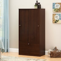 Wardrobe with Shoe Storage Front_Angled_Left