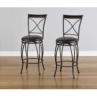 For Living Dayflower Swivel Stool, 2-pk Front_Angled_Left