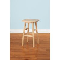 For Living Shinto Stool, Natural Front_Angled_Left