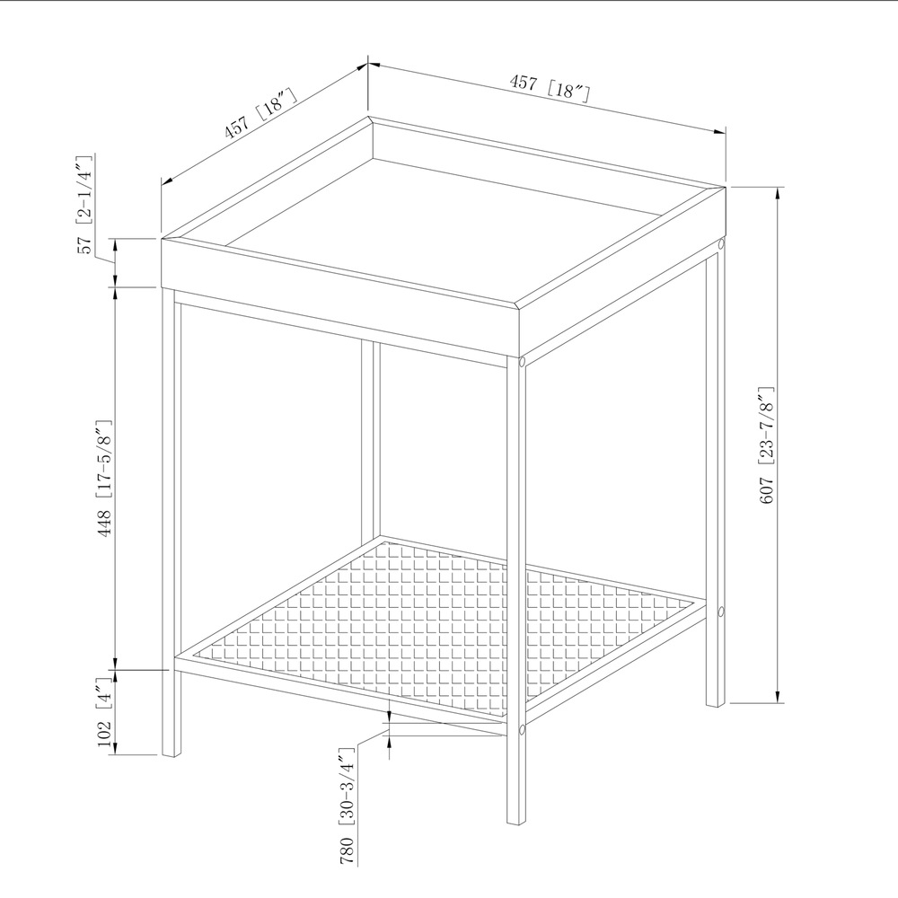 Walker Edison Lisburn Designs Tray Side Table Canadian Tire