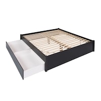Prepac 2-Drawer 4-Post Platform King Bed Front_Three_Fourths_Angled_Right